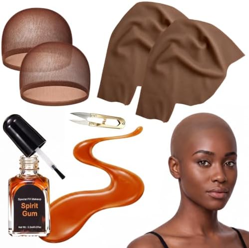 Leelosp Latex Bald Cap Kit for Adults Wig Cap Spirit Gum Kit by Leelosp