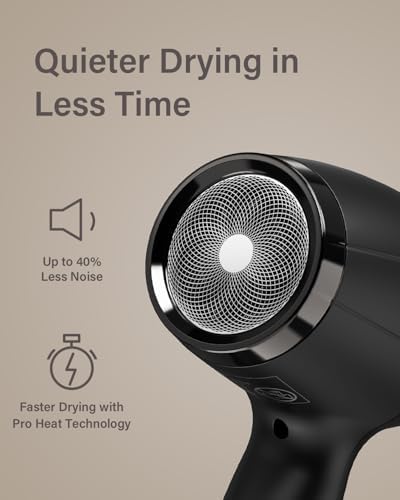 ANNLARY Professional 1875W Hair Dryer with Diffuser, Ionic Blow Dryer, Powerful AC Motor Hairdryer with 8.2Ft Cord for Women & Men, Fast-Drying Blow Dryer with Nozzle for Home, Salon - Image 5