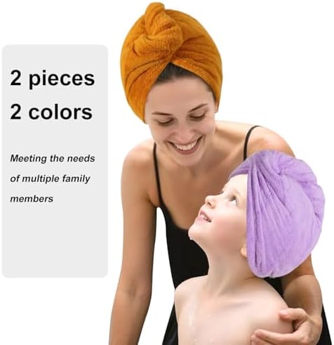 Microfiber Hair Drying Towel Wrap,Hair Turbans Towel for Wet Hair - Image 6