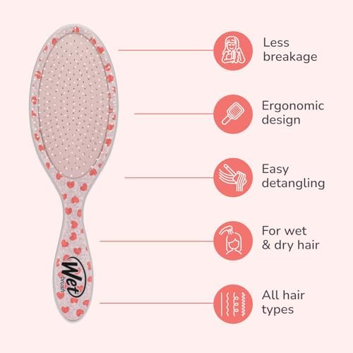 Wet Brush Original Detangler Hair Brush, Mickey & Minnie (Disney Love), Ultra-Soft IntelliFlex Bristles, Detangling Bristles Glide Through Tangles (Wet Dry & Damaged Hair), Women & Men - Image 4