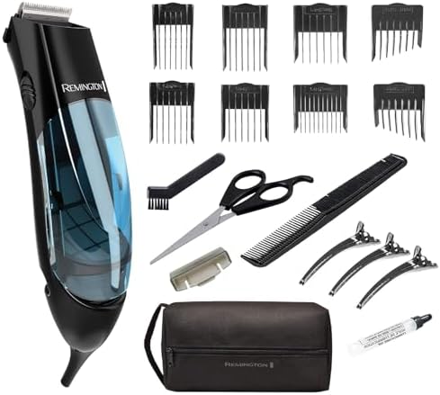 Remington Vacuum Hair Clippers for Men, 18-Piece Haircut Kit by Remington