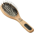 Kent PF02 Small Cushion Detangler Brush – Boar Bristle & Nylon Mix for Smoothing and Straightening Oval Wood Paddle for Medium to Long Hair by KENT