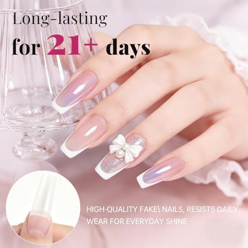 Krofaue 500PCS flexible gel French Half Cover Acrylic Nail Tips Manicure - Image 3