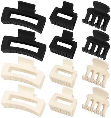 SMKSL 12 Pcs Hair Claw Clips for Women & Girls 3 Styles Hair Accessories - Image 3