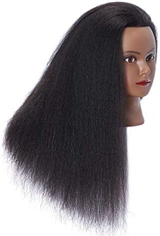Mannequin Head 100 Afro Real Hair Hairdresser 16inch - Image 2