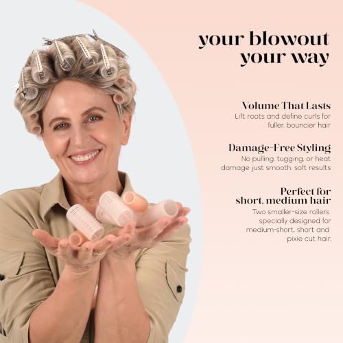 Lanzhire 2 Sizes Volumizing Self-Grip Hair Rollers Set for Short Hair - Image 4