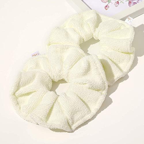 Ivyu Microfiber Hair Drying Scrunchies Towel Fiber - Buns Large Big Jumbo Scrunchie for Curl Hair for Shower Wet Anti Frizz Hair Products Absorbent Fast Terry Cloth Sleep Scrunchy for Women Girls - Image 6