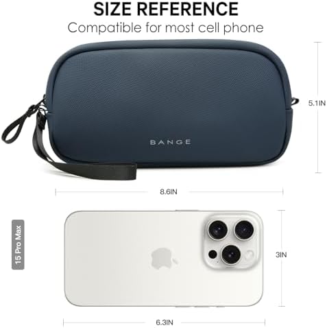 BANGE Cable Organizer Travel Case, Tech Pouch for Traveling Accessories, Carry Storage for Cords, Charger, Adapter, Cables, Power Bank - Image 5
