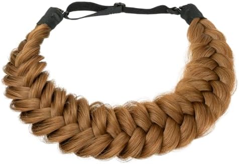 Synthetic Hair Braided Headband Classic Wide Strands Wedding Disorderly Fluffy Braids Wig Band Women Beauty Accessory - Image 2
