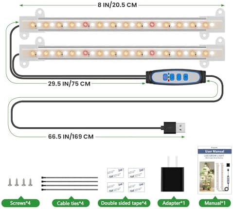 8in Plant Grow Light Strip, Full Spectrum for Indoor Plants 5V - Image 7