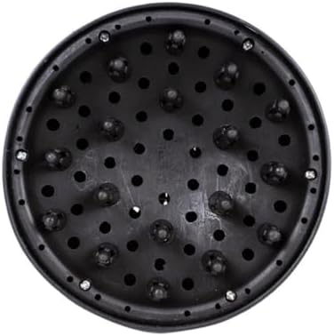 Black Hair Dryer Diffuser Nozzle for Wavy Hair Gentle Drying - Image 2