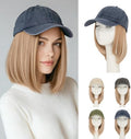 Rich Choices Hat Wigs for Women,Denim Blue Baseball Cap with Hair Extensions for Women,Short Bob Hairstyle Caps with Hair Attached Adjustable Baseball Cap Wig 6 Inch Highlighted Honey Blonde Hair by RichChoices
