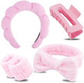 Chanaco Spa Headband, Makeup Accessory, Face Washing Wrist Bands, Teen Girl Gifts Trendy Stuff, Pink Cute Hair Accessories by Chanaco