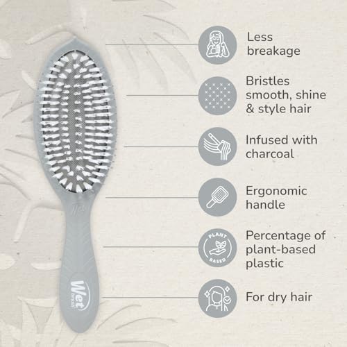 Wet Brush Go Green Charcoal Infused Detangling Hair Brush - Pain-Free Ultra-Soft Detangler Bristles Glide Through Tangles with Ease - Protects Against Split Ends - Image 4