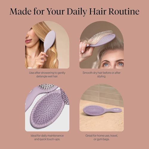 Kitsch Wet Dry Brush Detangler – Hair Brush for Women - Soft Violet - Image 6