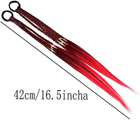 Girl hair accessories, children's colorful braided hair extensions - Image 3
