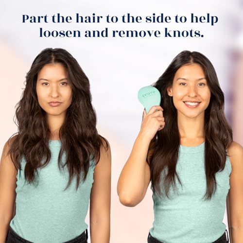 Crave Naturals Glide Thru Hair Brush - Detangler Brush for Curly, Straight, Wet or Dry Hair - Gentle Detangling Brushes for Adults, Kids, Toddlers - Hair Accessories for Women, 7.5"x3" - Blue - Image 6
