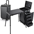 Joligrace Rolling Manicure Table 5 Drawers Makeup Case Foldable Nail Desk by Joligrace