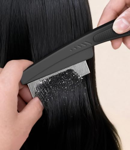 Dandruff Comb Removal 0.5mm Metal Fine Tooth Scalp Detox Hair Care Tool 1PC - Image 2