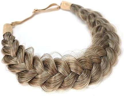 Synthetic Hair Braided Headband Classic Wide Strands Wedding Disorderly Fluffy Braids Wig Band Women Beauty Accessory - Image 5