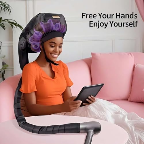 Hair Roller-Specific Heating Bonnet,Shorten Heatless Rods Rollers Curling Time,Styling Hairs at Home&Helps Curls Stay Longer,Frizz Control, Lightweight & Portable for Travel(Rollers Not Included) - Image 5