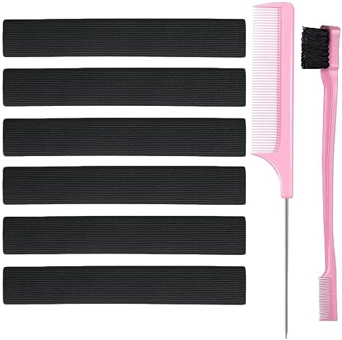 Wig Lace Front Edge Wrap and Melting Bands - 8 Piece Set for Keeping Wigs in Place and Laying Edges, Black by Iraatraa