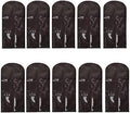 10 Pieces Wig Hair Extension Storage Bag, Dust-Proof Wigs Pouch Organizer Protect for Professional Hair Extensions with Nylon Wig Caps(Coffee) by Unknown