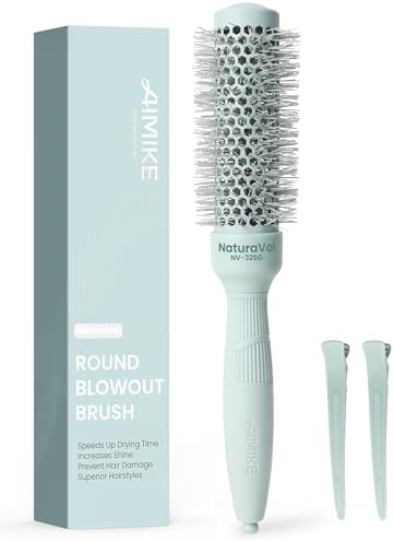 AIMIKE NaturaVol Small Round Brush for Blow Drying Short Hair and Bangs by AIMIKE