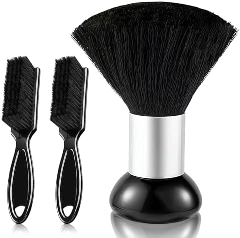 3 PCS Barber Neck Duster Brush Set, Professional Barber Accessories Cleaning Supplies, Hair Blade Clipper Cutting Cleaning Styling Tool by Unknown