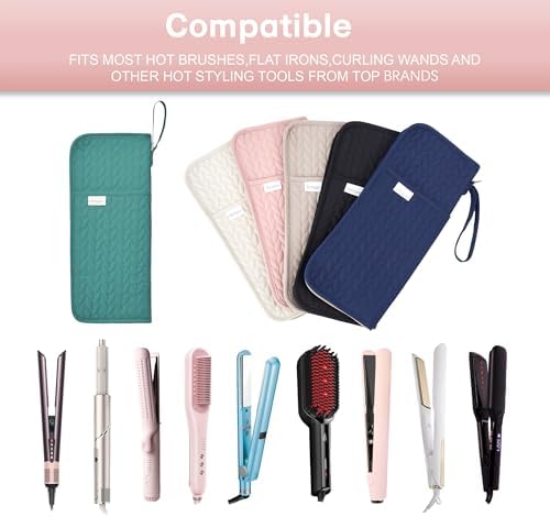 KarSyon Hair Tools Organizer Travel Case Hot Tool Heat Resistant Mat 2 in 1 - Image 6