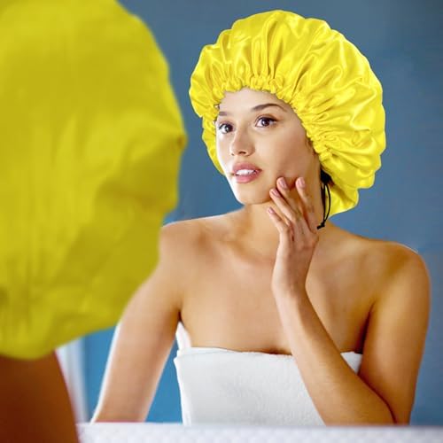 Edoneery Satin Bonnet for Sleeping Women, Double Layer Adjustable Sleep Cap - Image 5