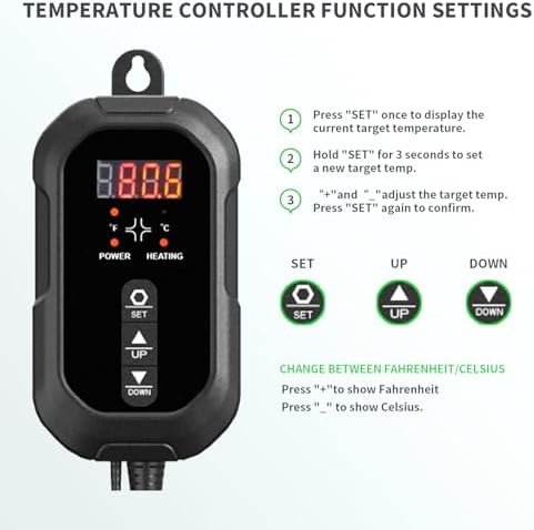 10"x20" Durable Seedling Heat Mat with Thermostat Controller - Image 5