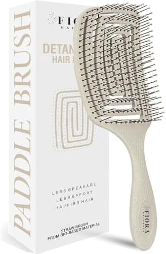 Fiora Naturals Detangler Brush for Wet and Dry Hair, Soft Detangling Brush by FioraNaturals