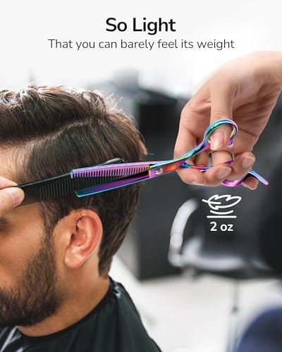 ULG Hair Thinning Scissors Professional Barber’s Texturizing Teeth Shears for Hairdressing, Salon and Home Use Thinning Shears for Hair Cutting, Made of Japanese Stainless Steel, 6.5 inch - Image 5