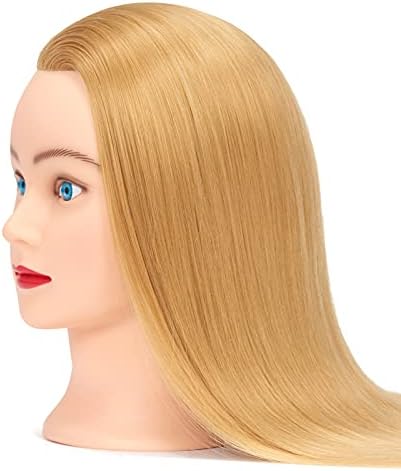 Mannequin Head 26-28" Synthetic Blonde Hair for Hairdresser - Image 4