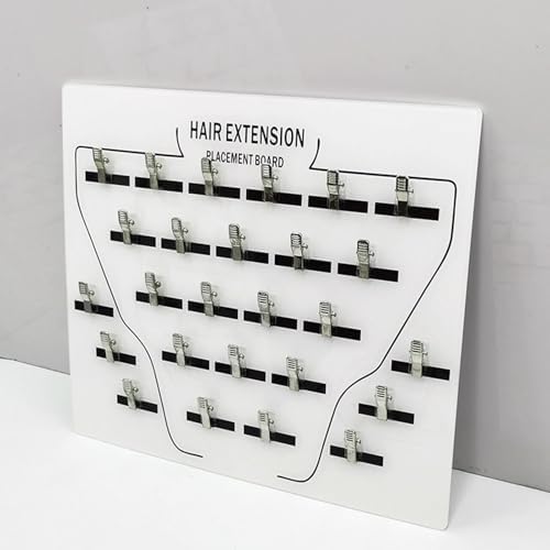 Extension Holder - Acrylic Hair Extension Organizer, Styling Hair Separator Board | Hair Tinsel Storage Plate with Clip for Wig Grafting, Sectioning, and Display for Home & Salon Use - Image 4