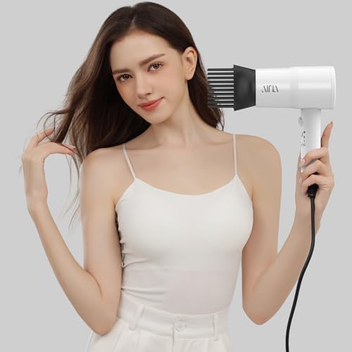 AINA Hair Dryer with Diffuser,Comb Full-Featured Blow Dryer 110V(White) - Image 6