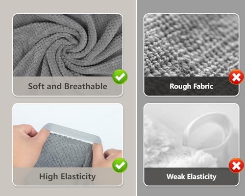 Hair Towel Wrap for Women 2 Pack, Anti-Frizz Microfiber Hair Plopping Towel Super Absorbent Quick Dry Turbans for Curly Wet Hair Grey Khaki - Image 5