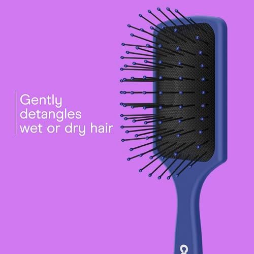 Conair Beyond Gentle Mini Paddle Hair Brush Set, 2-Pack, Detangler Brushes for Women, Detangling Brush Set/Paddle Hairbrush, Mini Travel Set, Blue & Teal - Image 4