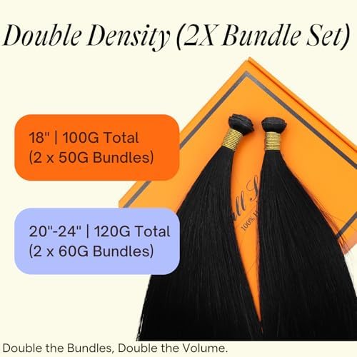 Full Shine Genius Weft Hair Extensions Human Hair 18 Inch 100g - Image 2