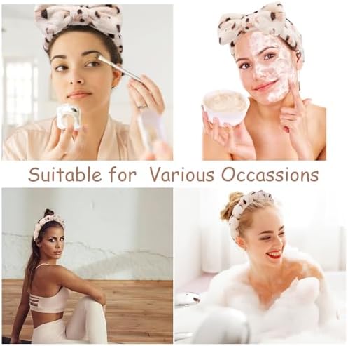 Chanaco Spa Headband, Makeup Headband with Wrist Bands, Hair Accessories for Washing Face and Teen Girl Gifts for Women - Image 5