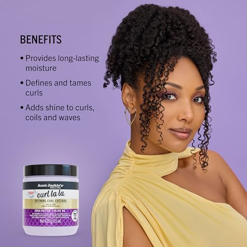 Aunt Jackie's Curl La La, Lightweight Curl Defining Custard, Enriched with Shea Butter & Olive Oil, Basic, 15 Ounce - Image 4