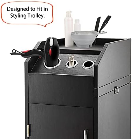 Hair Styling Station with Dryer, Curling Iron, Comb Holder and Tube Organizer - Image 5