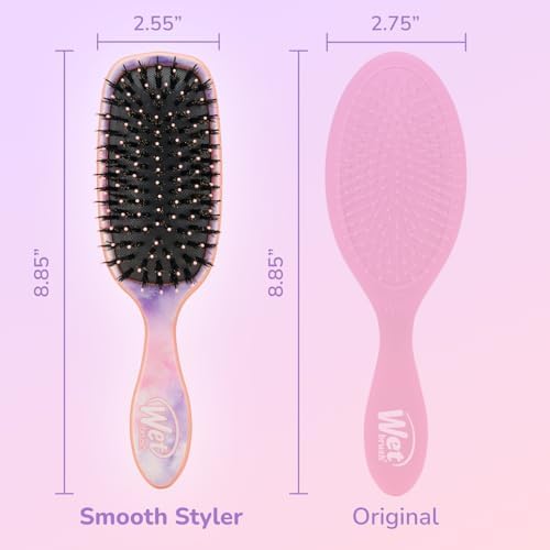 Wet Brush Shine Enhancer Color Wash Watermark, Paddle Hair Detangler Brush with Ultra-Soft Intelliflex Bristles, Infused With Natural Argan Oil, Shiny & Smooth, Wet or Dry, For All Hair Types - Image 5
