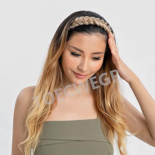 Synthetic Hair Braided Headband Classic Wide Strands Wedding Disorderly Fluffy Braids Wig Band Women Beauty Accessory - Image 5