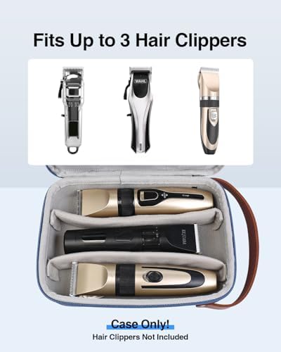 Luxtude Hair Clipper Case, Portable Barber Travel Cases for Trimmers, Guards & Accessories, Fits Wahl, Andis, Hatteker, Oneisal Grooming Tools (Case Only) - Image 3