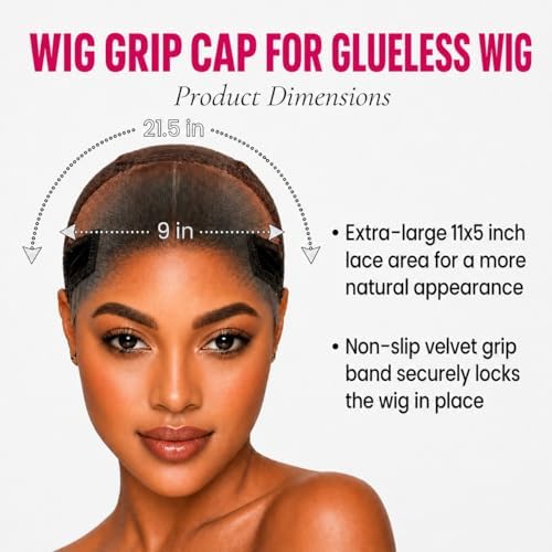 Max Wig Grip Cap 11x5 HD Transparent Lace Wig Cap for Glueless Wig - Image 4
