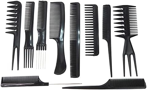Magic 10 Piece Professional Styling Comb Set, Black - Image 3