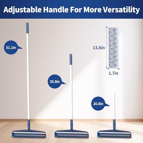 13.8in Large Big XL Jumbo Lint Roller for Floor with Long Handle, Mega Sticky Rollers Pet Hair Remover for Carpet, Bed,Couch，Furniture, Walls, Bathroom & Hair Collector Cleaner with Dog Cat Fur - Image 4