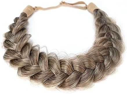 Synthetic Hair Braided Headband Classic Wide Strands Wedding Disorderly Fluffy Braids Wig Band Women Beauty Accessory - Image 6